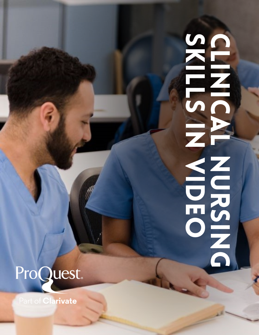 Clinical Nursing Skills in Video brochure cover